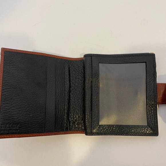 BALLY Black & Brown Leather Bifold Wallet with Coin Compartment - Picture 3 of 12